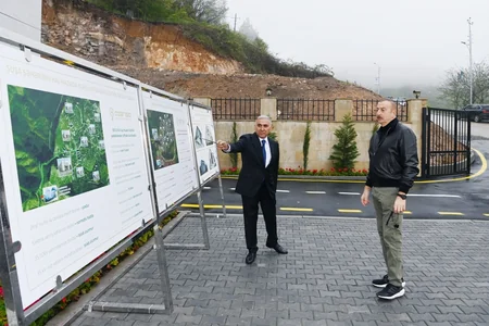 President Ilham Aliyev and First Lady Mehriban Aliyeva visit Shusha