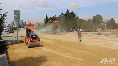 Bakının Süleyman Vəzirov küçəsinin bir hissəsi yenidən qurulur