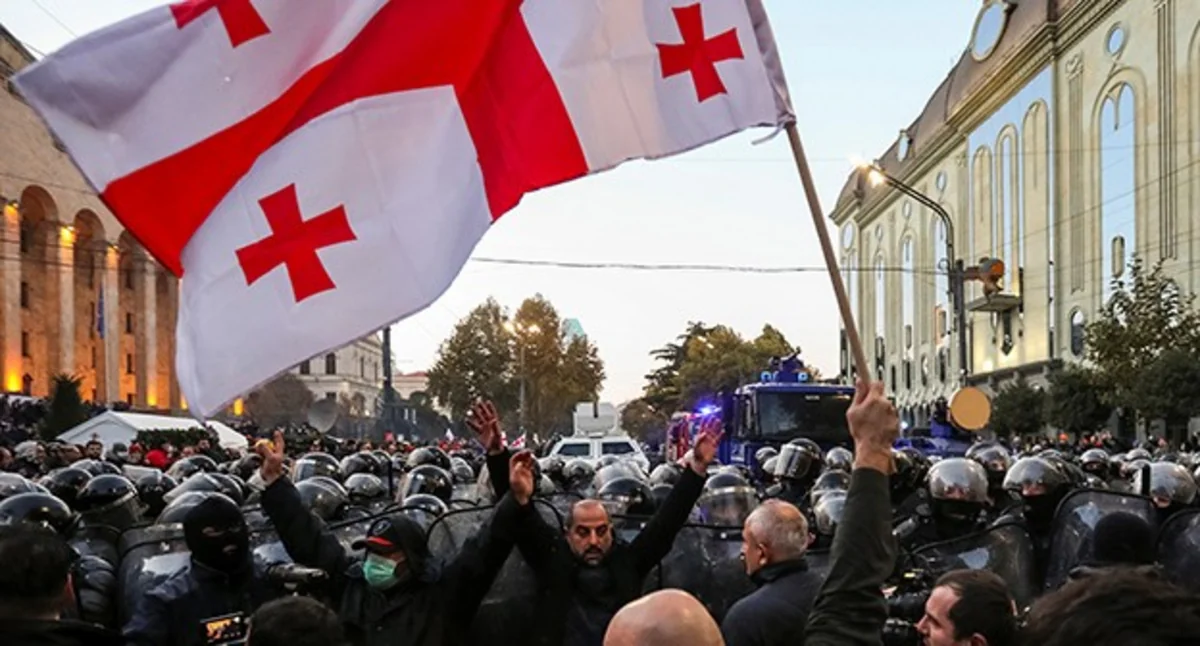 Protests staged outside Parliament building in Tbilisi