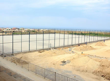 Sumqayıt klubuna məxsus stadionun əsas meydanında suvarma və drenaj sistemi quraşdırılıb