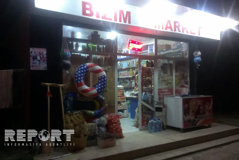 ​Lənkəranda üç nəfər naməlum şəxs marketə basqın edib