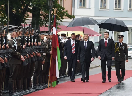 Official welcome ceremony was held for President Ilham Aliyev in Riga