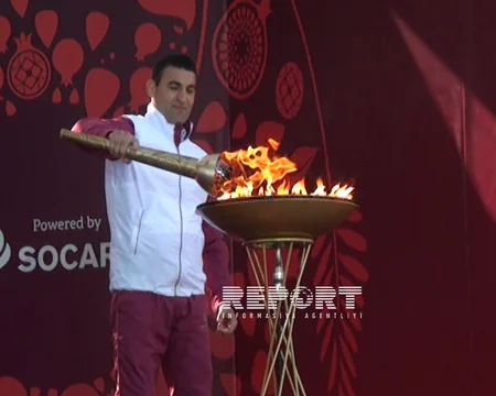 I Avropa Oyunlarının məşəli Göyçaya gətirilib - FOTO