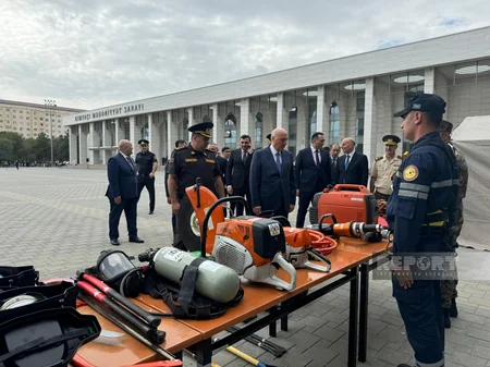FHN Sumqayıtda nümunəvi mülki müdafiə məşqi keçirib