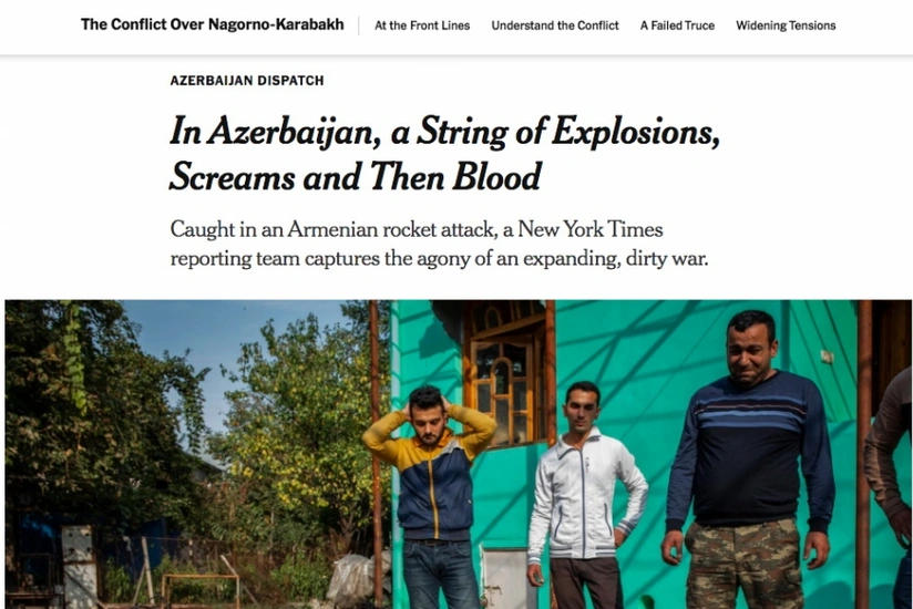 New York Times publishes article about shelling of Barda by Armenians