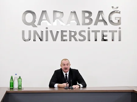 Prezident İlham Əliyev Qarabağ Universitetinin təmirdən sonra açılışında iştirak edib - YENİLƏNİB-4