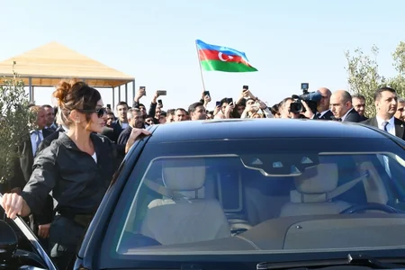 President Ilham Aliyev and first lady Mehriban Aliyeva attended tree-planting campaign in Khatai district, Baku