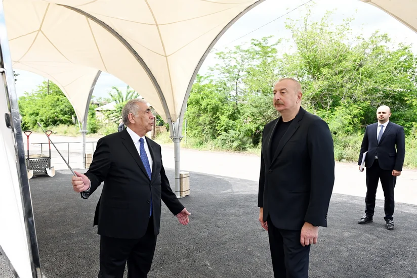 Foundation stone was laid for internal road and communication network of city of Zangilan