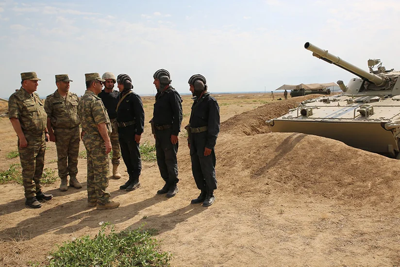 Defence Minister inspected combat readiness of units and formations located in the front line
