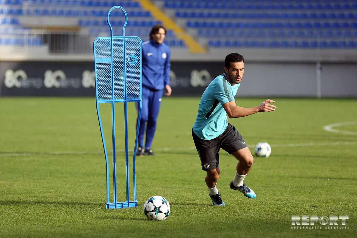 İngiltərənin Çelsi komandası Bakıda son məşqinə çıxıb
