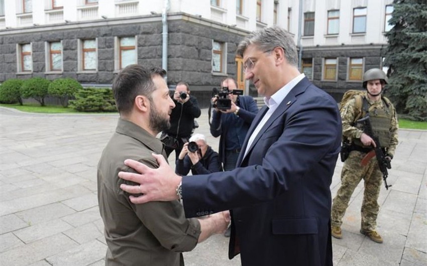 Ukrayna Prezidenti Kiyevdə Xorvatiyanın baş naziri ilə görüşüb