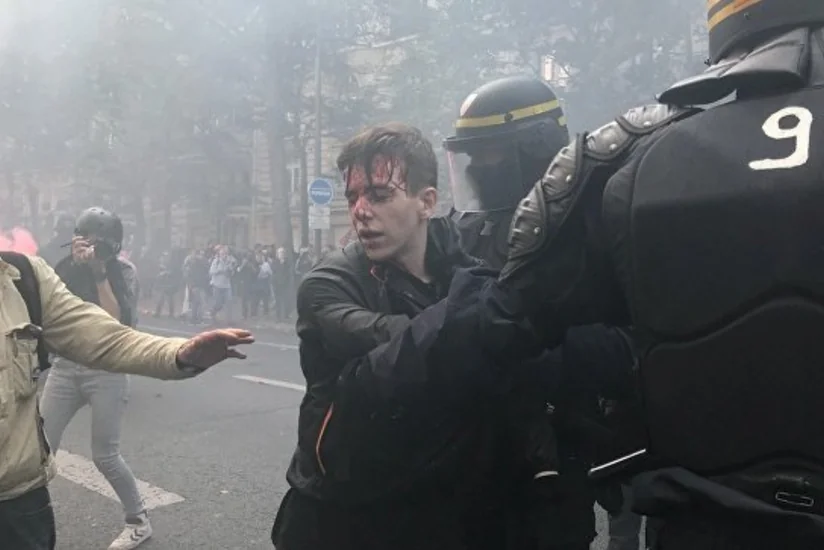 В Париже задержали четырех человек в ходе акции протеста