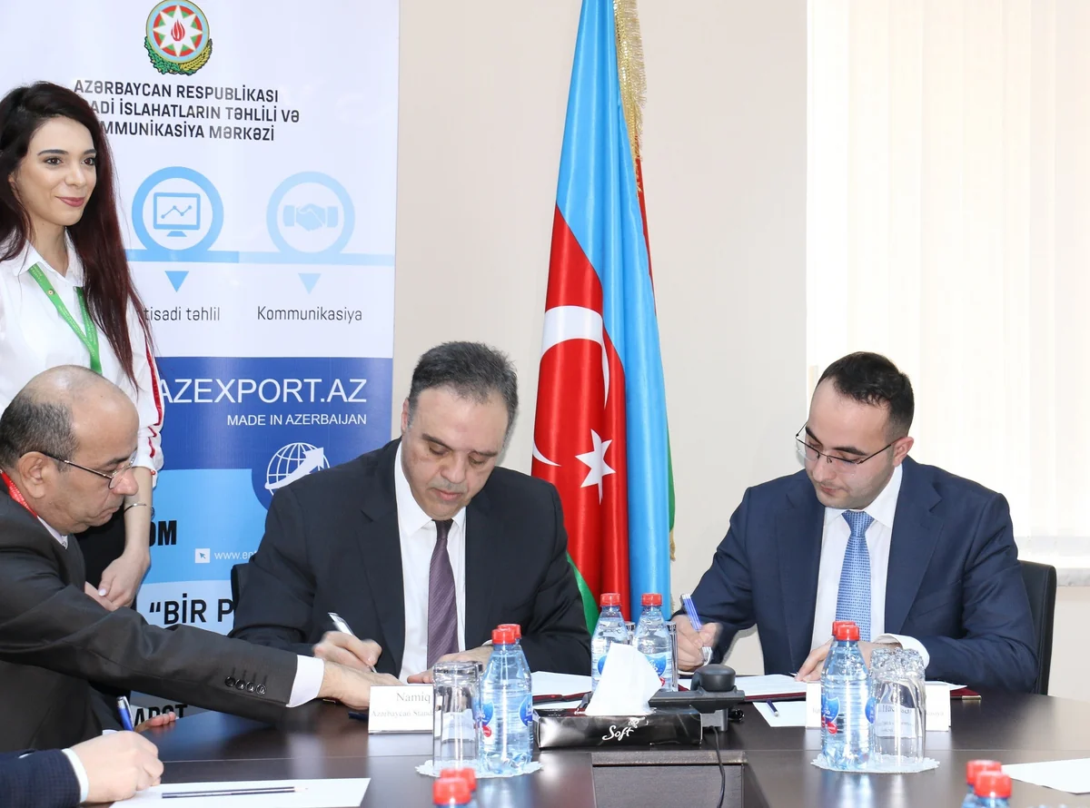 “Bir Pəncərə” İxraca Dəstək Mərkəzi və Azərbaycan Standartlaşdırma İnstitutu memorandum imzalayıb