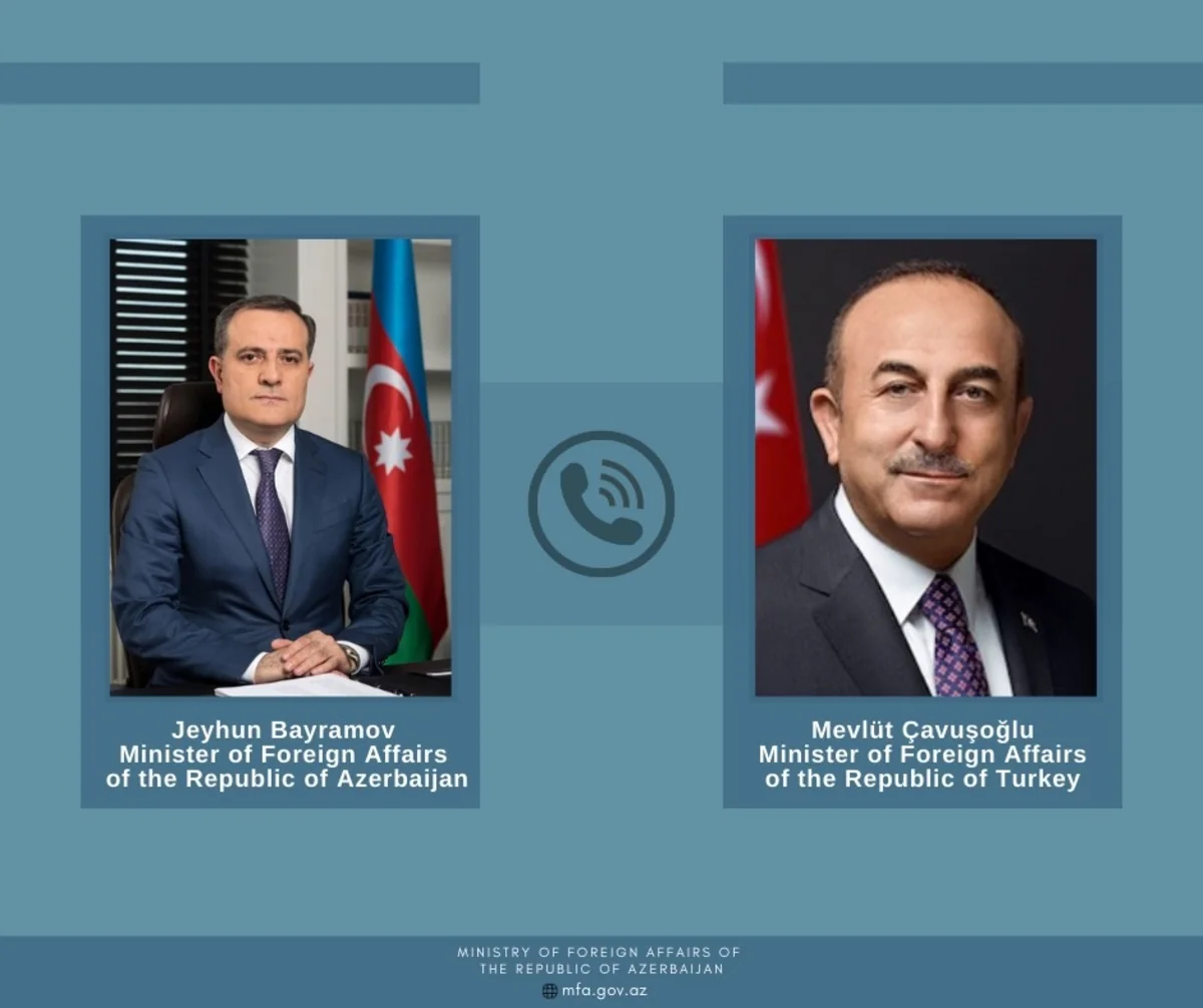 Azerbaijani, Turkish FMs hold phone conversation