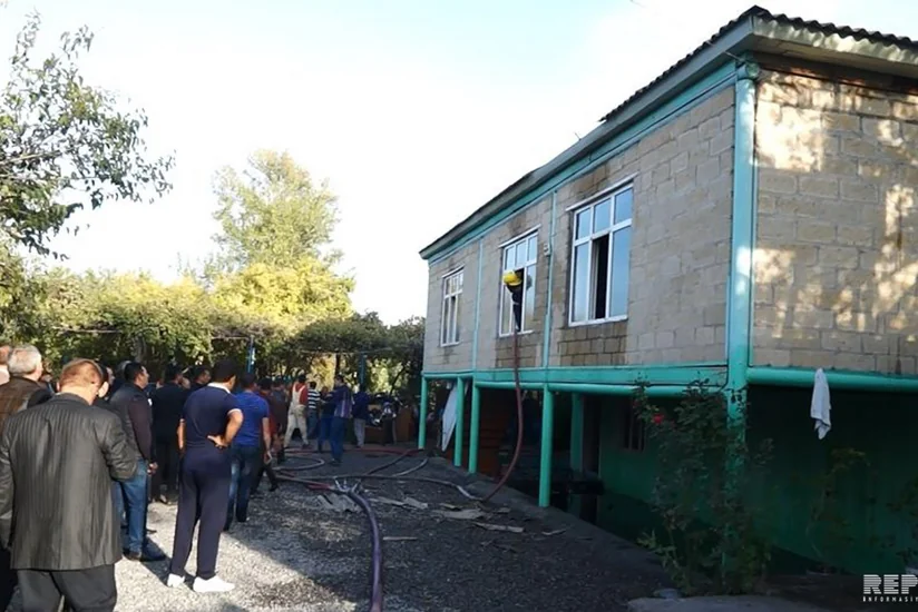 В Барде сгорел двухэтажный 10-комнатный дом - ВИДЕО