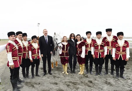 President Ilham Aliyev attends opening of Qarabag Equestrian Complex