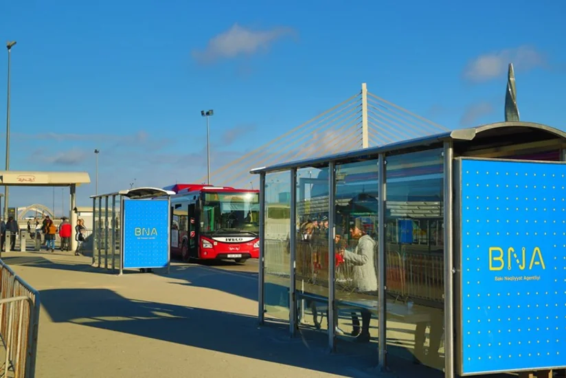 Bakıda Nəqliyyat Mübadilə Mərkəzində 15 dayanacaq pavilyonu sərnişinlərin istifadəsinə verilib