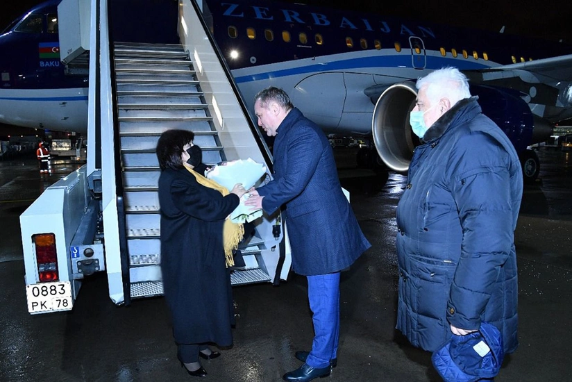 Делегация во главе со спикером Сахибой Гафаровой прибыла в Санкт-Петербург
