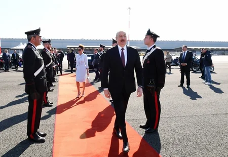 Prezident İlham Əliyevin İtaliyaya dövlət səfəri başa çatdı - FOTO