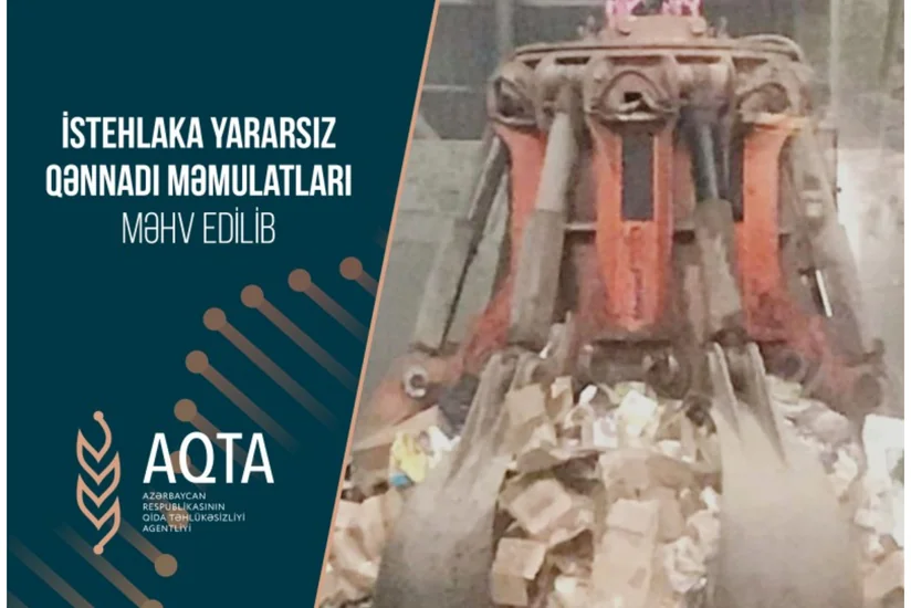 Bakıda 18,4 ton yararsız qənnadı məmulatları məhv edilib