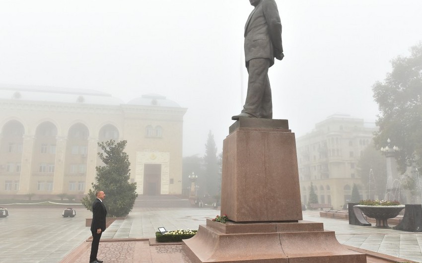 Prezident İlham Əliyevin Gəncəyə səfəri başlayıb