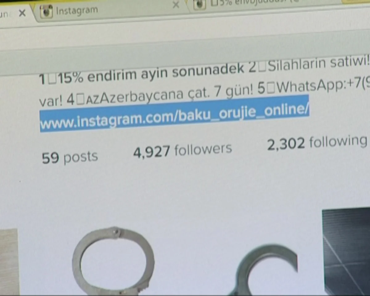 Saxta profillər vasitəsilə özünü onlayn silah satan şəxs kimi təqdim edən Şəki sakini saxlanıb