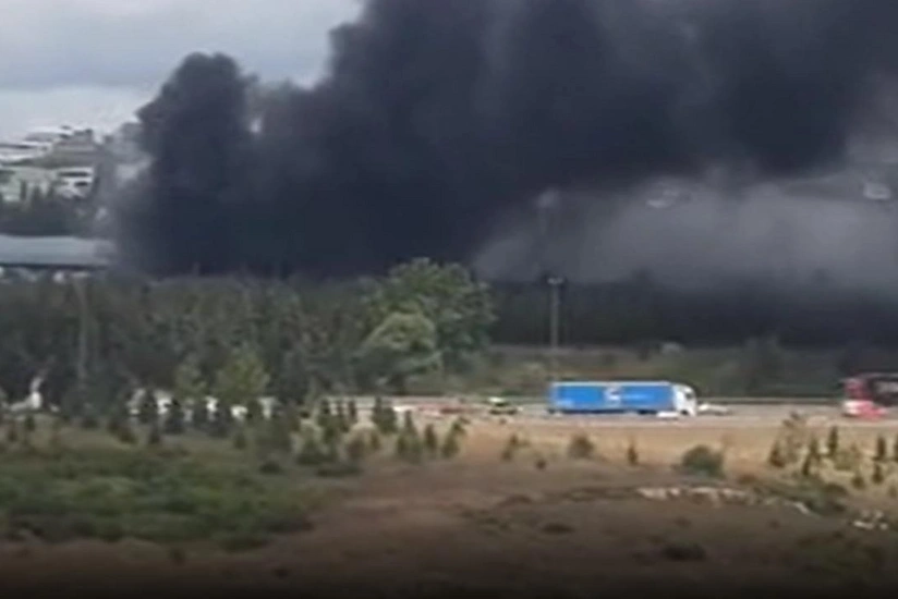 Türkiyədə fabrik yanır