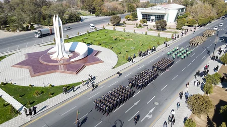 Naxçıvanda hərbi yürüş keçirilib - YENİLƏNİB