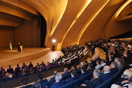 Prezident İlham Əliyev XXXI Yay Olimpiya Oyunlarında iştirak edəcək idmançıların yolasalma mərasimində iştirak edib