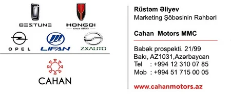 Cahan Motors avtomobil bazarını dəyişdi