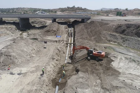 Füzuli şəhərində mərkəzi su anbarları tikilir