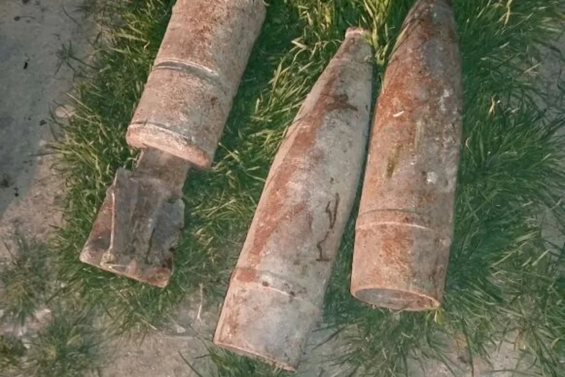 Sumqayıtda 3 ədəd partlamış top mərmisi aşkarlanıb - FOTO