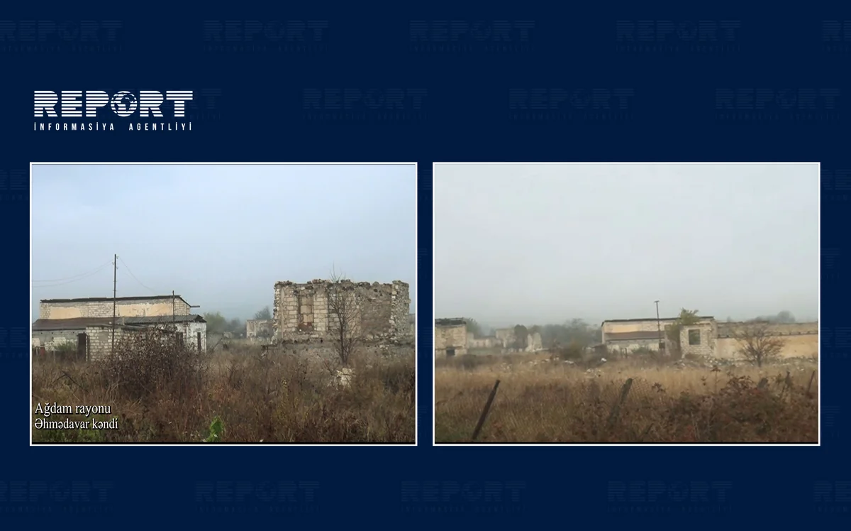 Footage from Ahmadavar village of Aghdam region