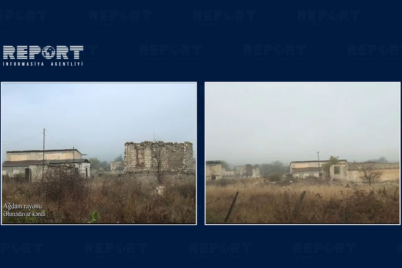 Ağdamın Əhmədavar kəndinin görüntüləri