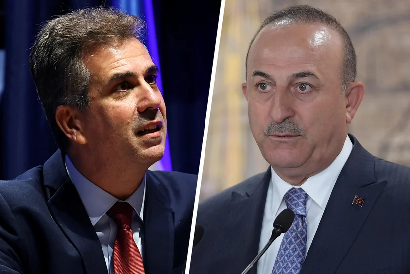 Çavuşoğlu israilli həmkarı ilə iki dövlət arasında münasibətləri müzakirə edib