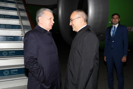 Özbəkistan Prezidenti iqlim sammitində iştirak etmək üçün Azərbaycana gəlib