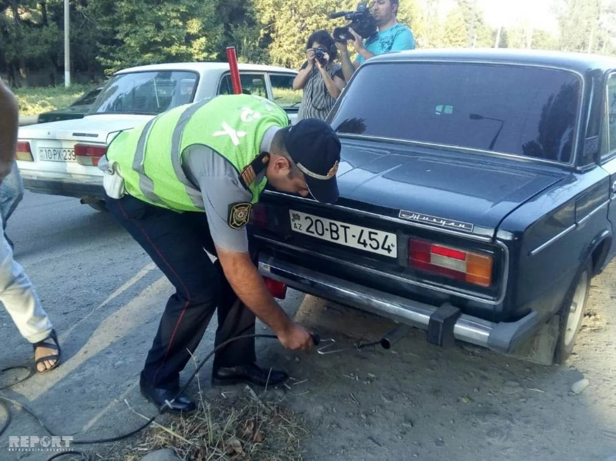 Mingəçevirdə Təmiz hava aylığı çərçivəsində sürücülərə qarşı reyd keçirilib - FOTO