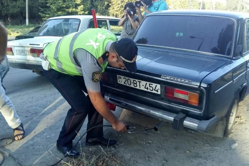 Mingəçevirdə Təmiz hava aylığı çərçivəsində sürücülərə qarşı reyd keçirilib - FOTO