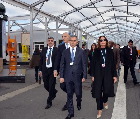 Mehriban Aliyeva and Leyla Aliyeva attend COP21 Climate Change Conference in Paris
