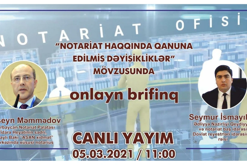 Notariat Palatasının sədri: “Hazırda bir sənədin notarial təsdiqinin qiyməti 3 manatdır”