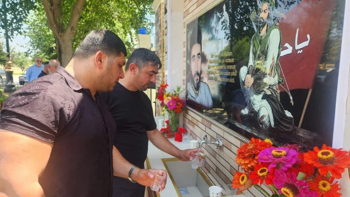 Cəlilabadda şəhid xatirə bulağının açılışı olub