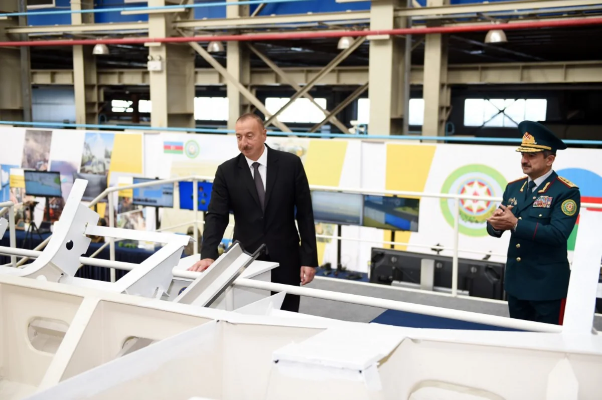 President Ilham Aliyev views newly built Tufan type border guard ship
