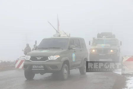 65 cars of Russian peacekeepers move freely on Khankandi-Lachin road