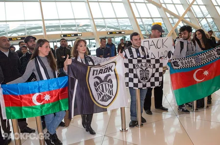 PAOK klubu Qarabağla oyun üçün Bakıya gəlib