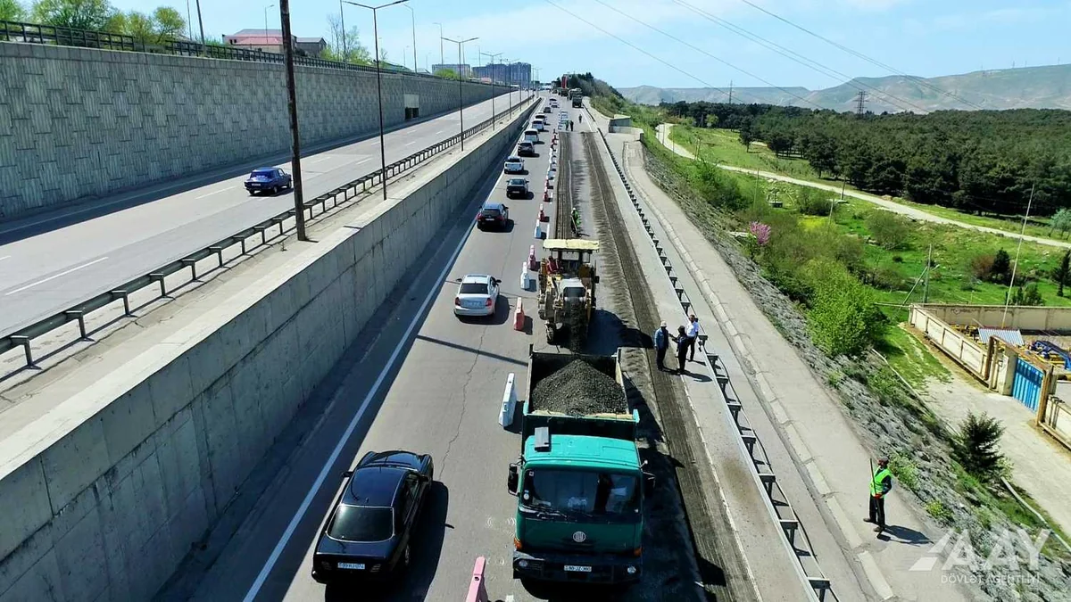 Bakı Dairəvi avtomobil yolunun bir hissəsində təmir işləri aparılıb