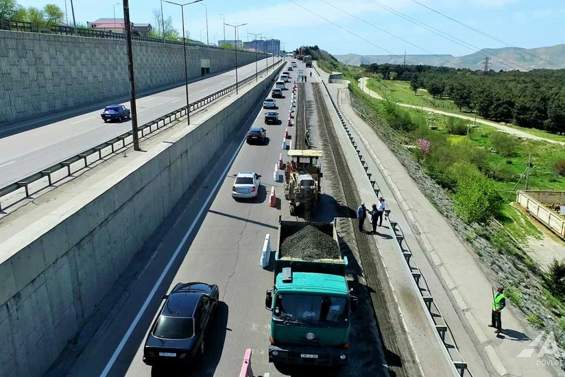 Bakı Dairəvi avtomobil yolunun bir hissəsində təmir işləri aparılıb