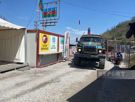 Xankəndi-Laçın yolunda sülhməramlıların 74 avtomobili maneəsiz keçib - YENİLƏNİB-3