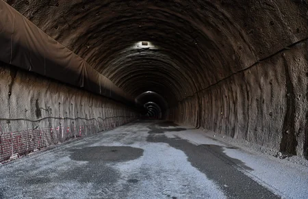 Ilham Aliyev views newly-constructed tunnel on Kalbajar-Lachin highway