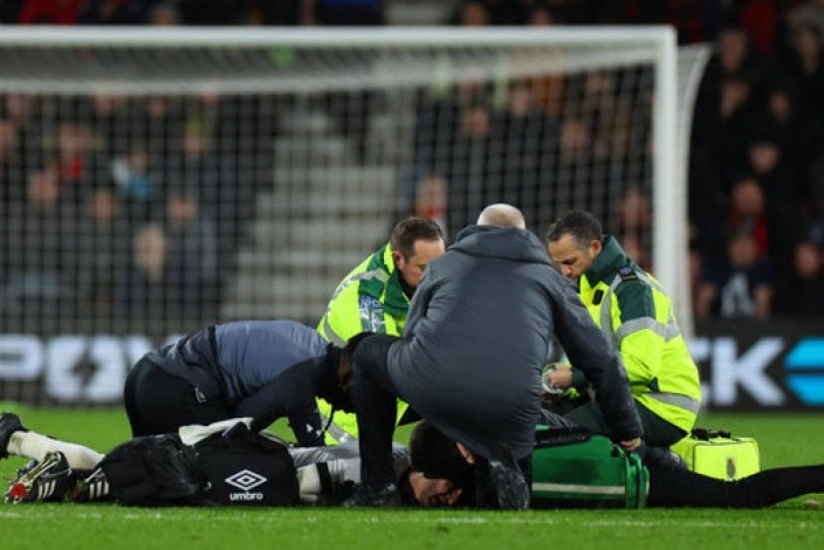 Bournemouth v Luton game halted after Lockyer collapses