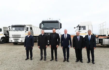 Cəbrayılda  “KamAZ” servis mərkəzinin təməli qoyulub